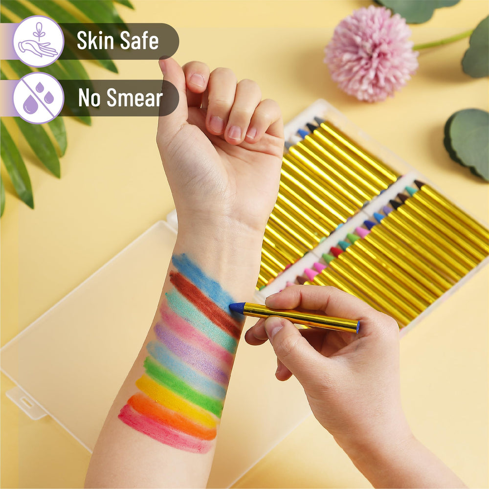 Mr. Pen face paint sticks with a gentle formula suitable for all ages