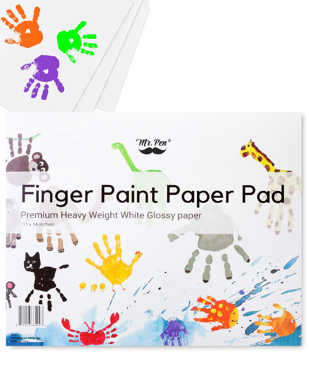 Mr. Pen finger paint paper 11x14 provides a spacious canvas for young artists