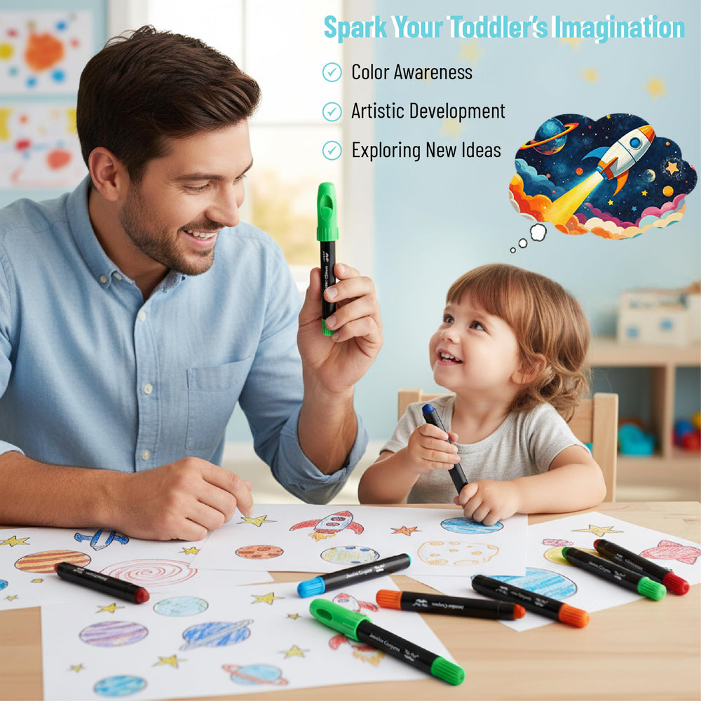 Mr. Pen Jumbo Twistable Crayons provide vibrant color variety for learning and creativity.