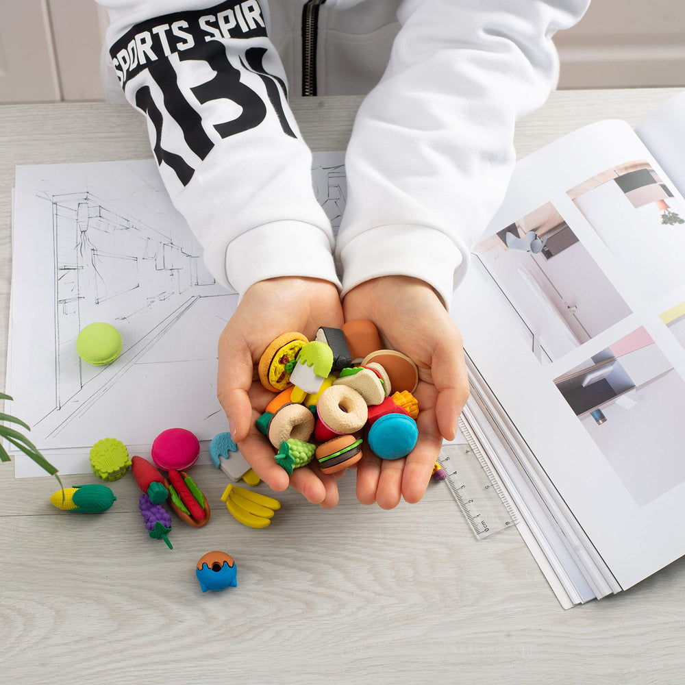Mr. Pen mini food erasers ice cream cone playful design with smooth erasing