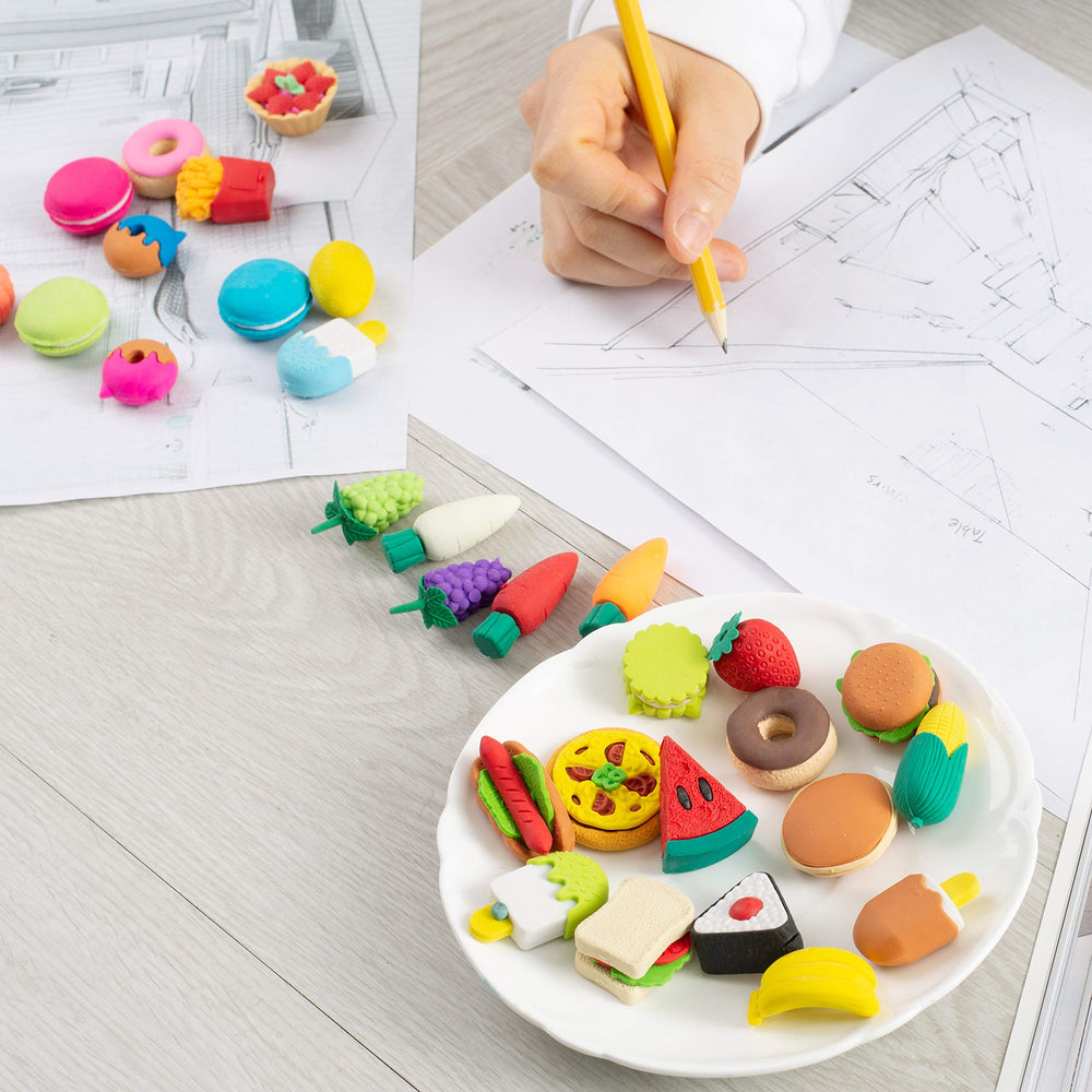 Mr. Pen mini food erasers watermelon slice fun detail and reliable erasing