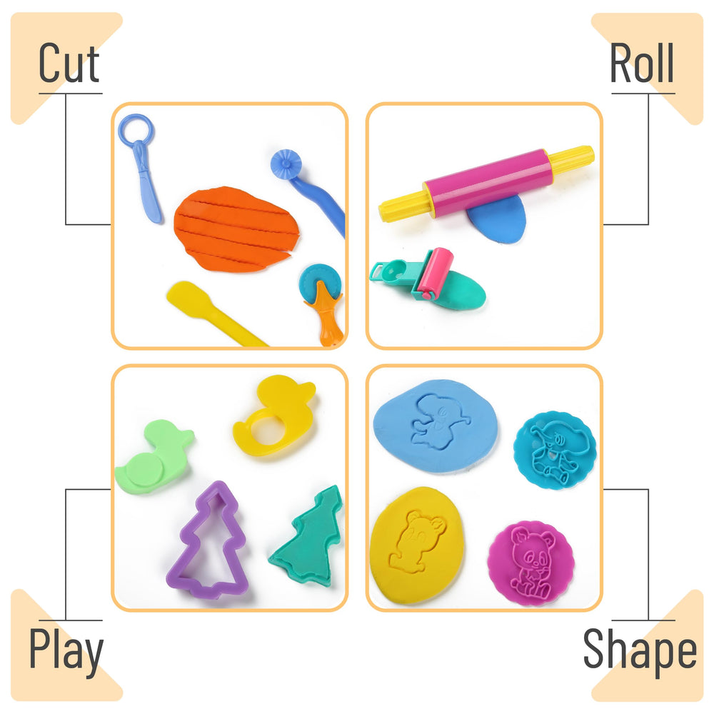Mr. Pen geometric cutters support color recognition and fine motor skills.