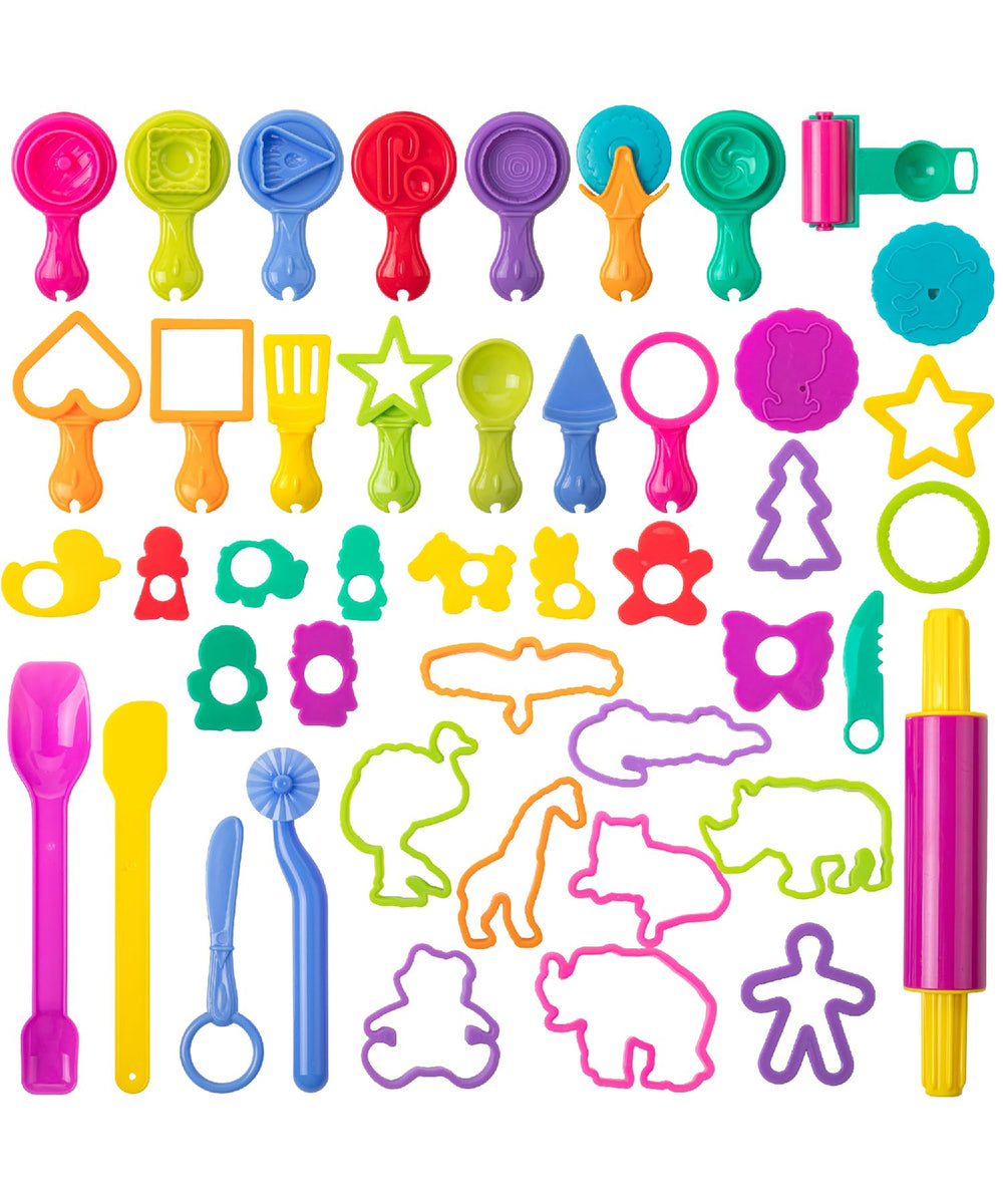 Mr. Pen play dough tools 45-piece set with colorful shapes for creative play.