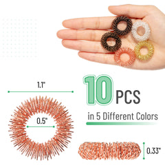 Mr. Pen spiky sensory rings highlight durable stainless steel construction for daily use.