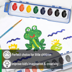 Pigments from Mr. Pen washable watercolors rinse easily from skin