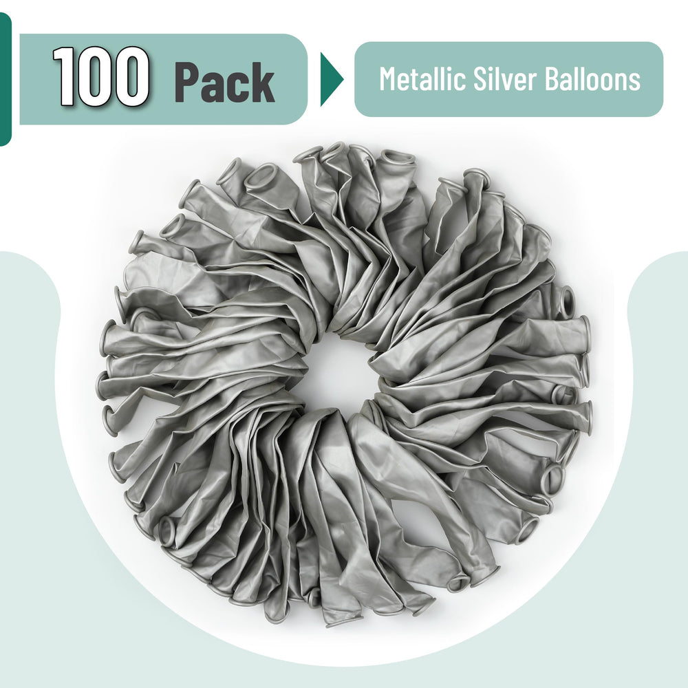 Mr. Pen 12 inch silver balloons ideal for wedding arches and centerpieces.