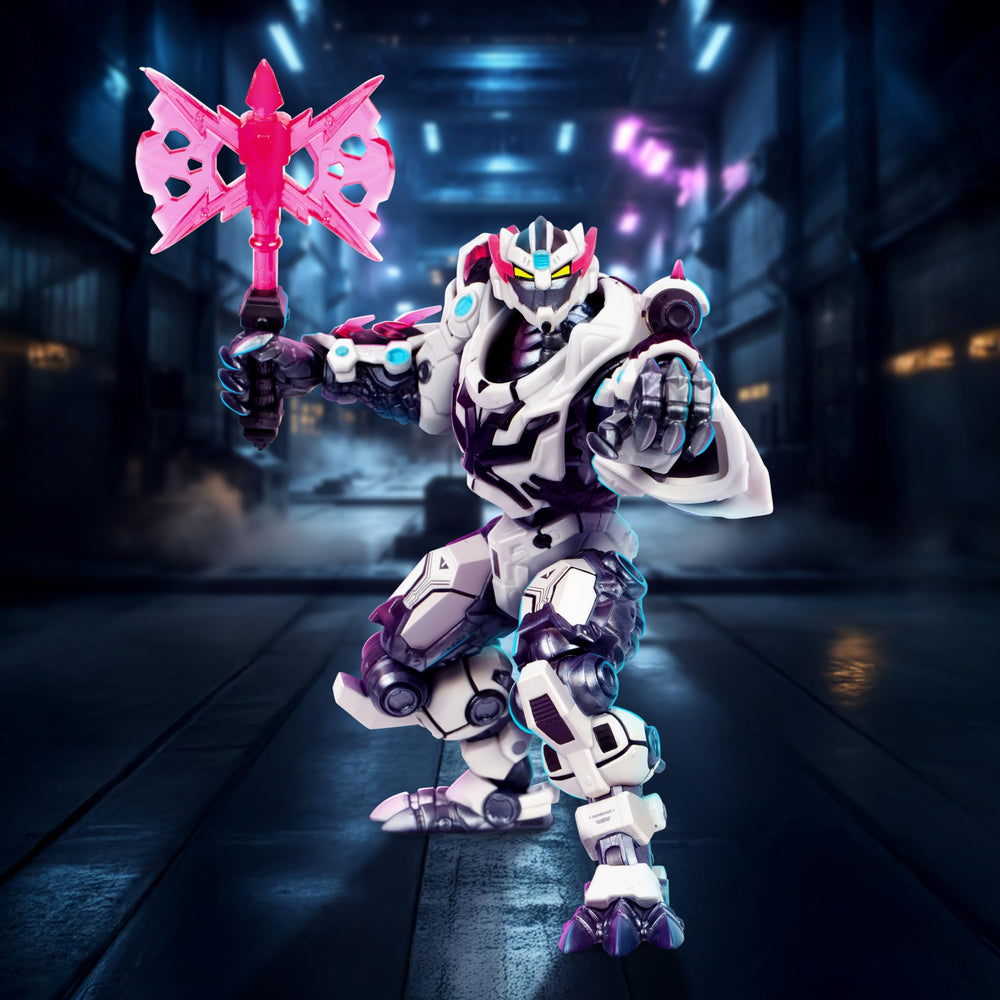 MRBEAST Lab Tiger includes removable armor and weapons for customization.