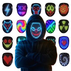 Mr.Pang LED mask with gesture sensing for interactive cosplay and events