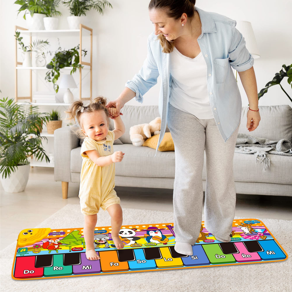 Large 43 by 14 inch play area supports movement.