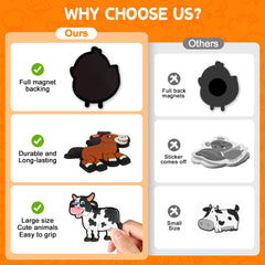 Mruikeny pig 3D fridge magnet with bold hues for hands-on play.