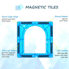 Mruikeny magnetic tiles car-truck designs encourage problem solving and fine motor practice.