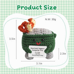 MS ZHENQIAO handmade crochet doll closeup shows soft yarn and stitching