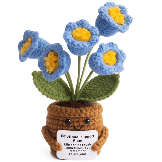 MS ZHENQIAO positive flower crochet mini emotional plant brightening desk and mood