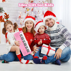 M SANMERSEN pink gift piano makes a delightful present for kids.