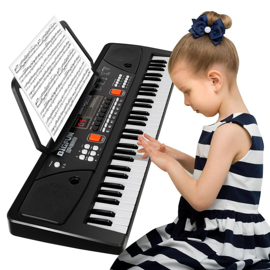 M SANMERSEN piano for kids 61 keys with microphone for sing along practice
