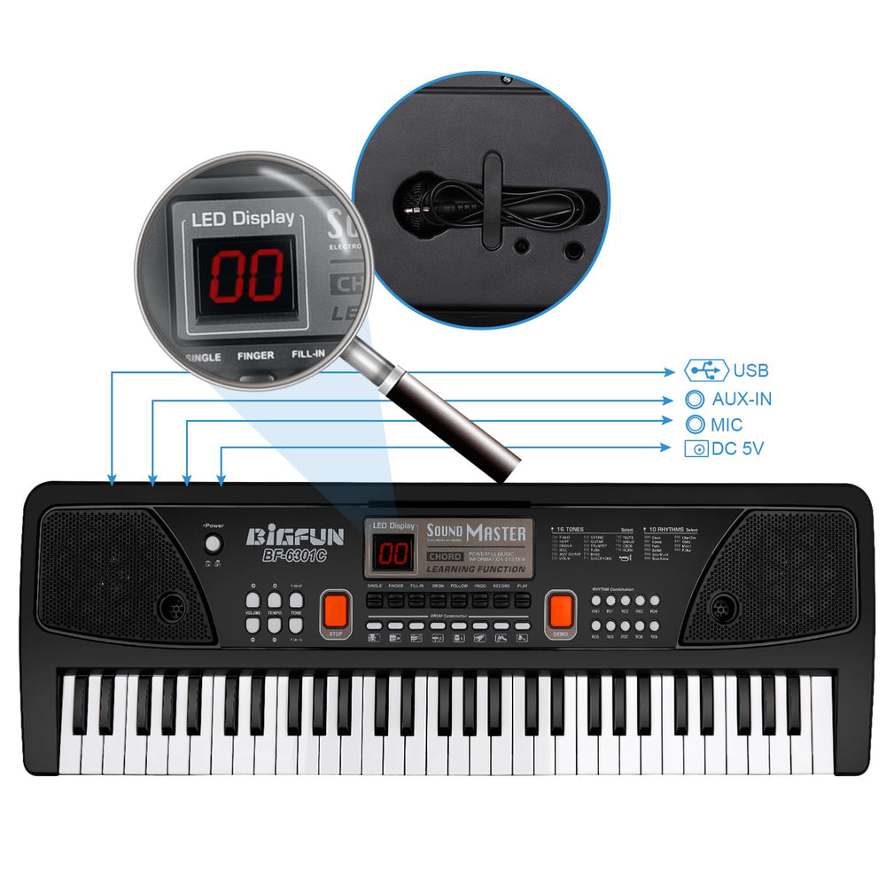 M SANMERSEN piano for kids dual speakers deliver clear sound for playtime