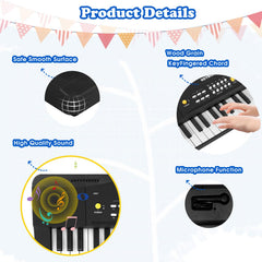 M SANMERSEN toy piano keyboard includes a microphone for singing along