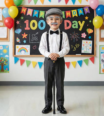 Mscawow old man costume complete set, ready for 100th day celebrations.