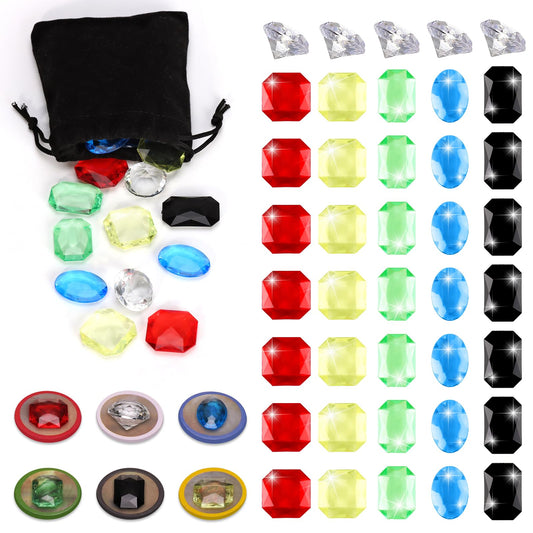 MSHUNKEJI board game gems collection shows colorful pieces for varied play and visual appeal