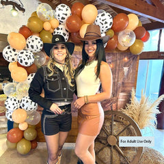 Msiveavz apricot and cocoa balloons add layered rustic color