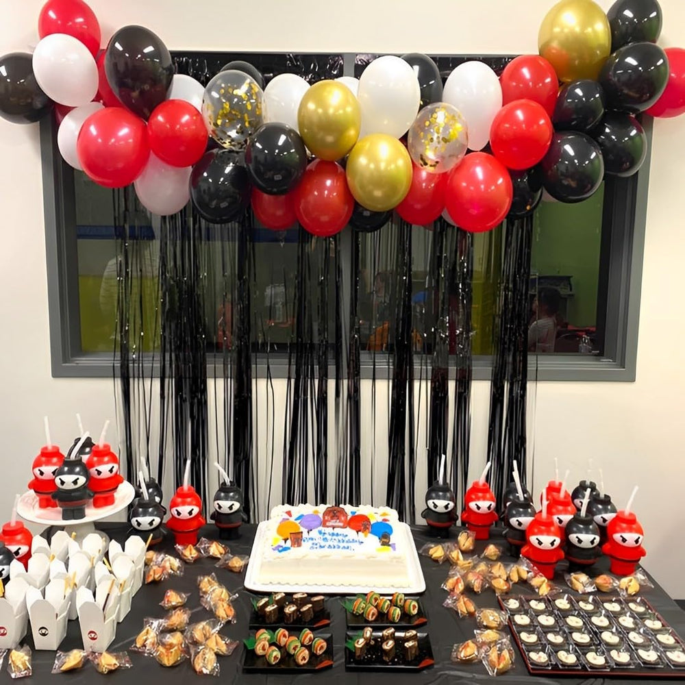 Msiveavz red-black balloons 12 inch offer striking contrast for centerpieces.