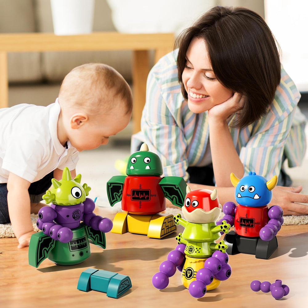 MSKOLER magnet robot toy assembly demonstrates versatile shapes boosting imagination.