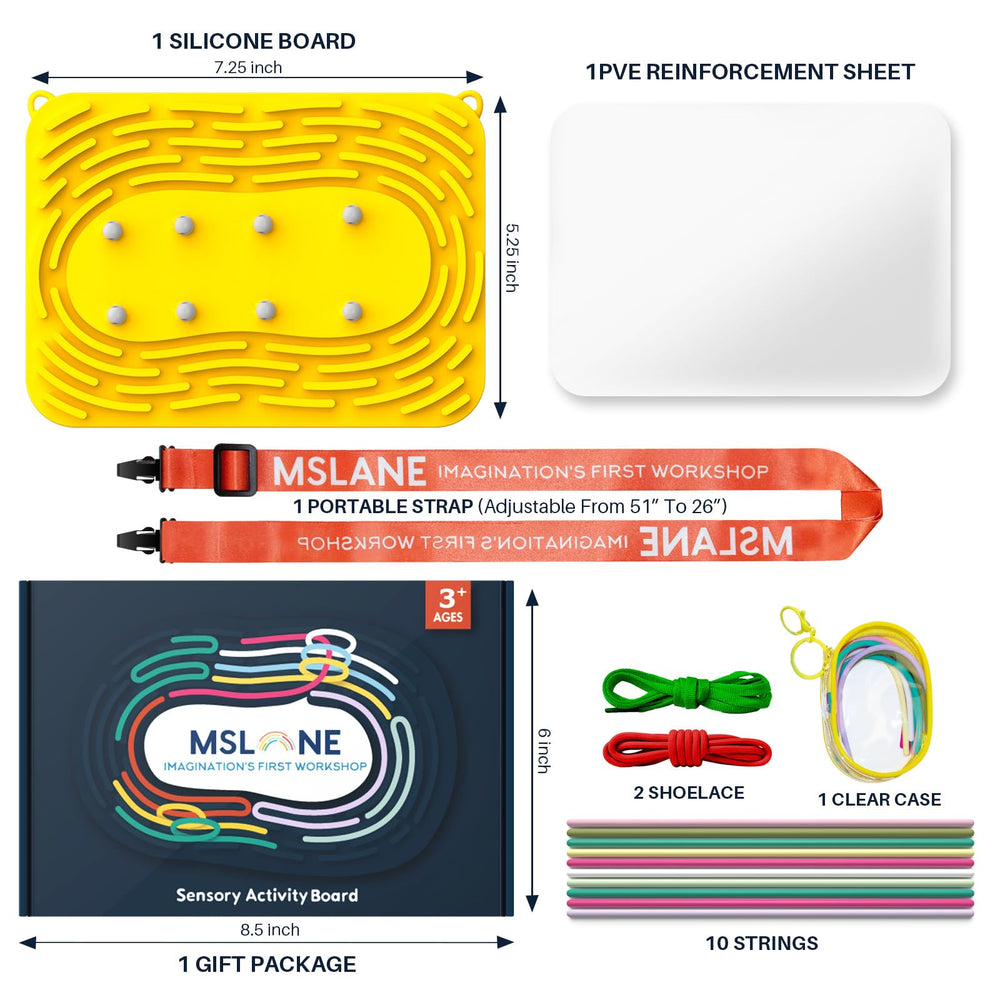 MSLANE Sensory Activity Board string pouch keeps strings organized during trips.