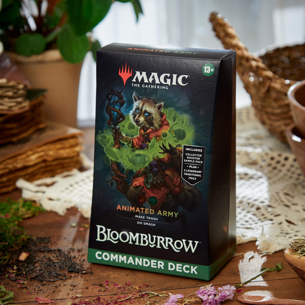 Magic the Gathering Bloomburrow Collector Booster image highlights foil rare cards for collection growth.