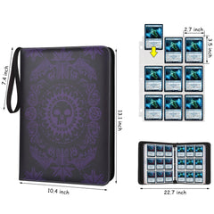 MTGPRO 9-pocket binder internal pockets with clear sleeves for safe card storage.