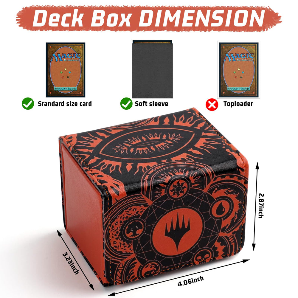 MTGPRO deck box with magnetic seal keeps contents secure during travel.