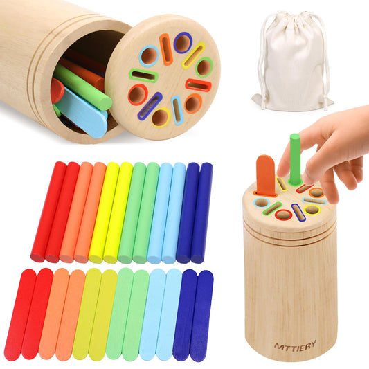 MTTIERY color-sorting wooden sticks for fine motor play