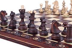 Chess and Games Shop Muba board with coordinates for easy move notation and classic aesthetics.