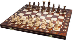 Muba weighted chess pieces in hornbeam and sycamore for stable, tactile play.