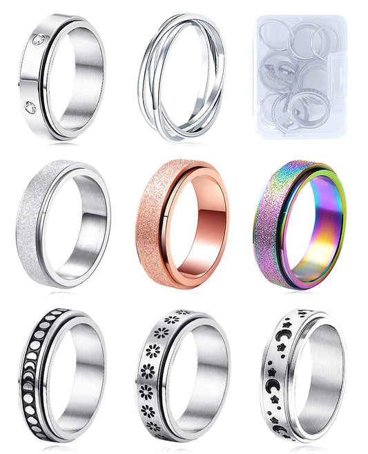 MUCAL fidget ring with a smooth surface for focused moments