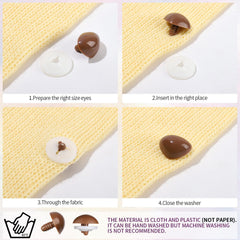MUCUNNIA plush triangle brown nose adds warm expressions on plush toy