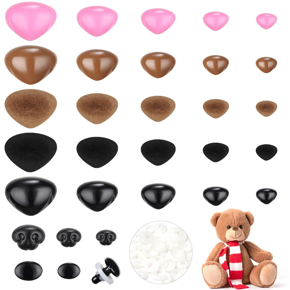 MUCUNNIA 108pcs safety noses with washers for amigurumi in a single pack