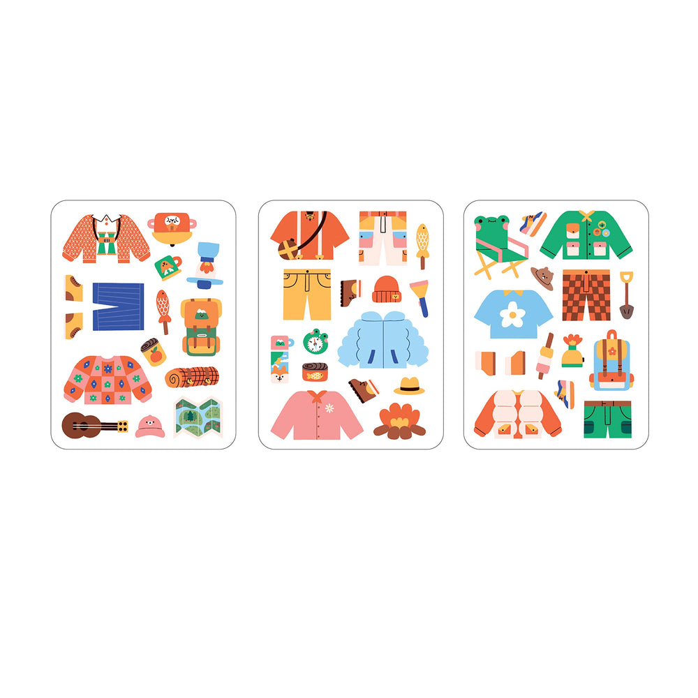 Mudpuppy Happy Camper fox character magnet for dressing up campers
