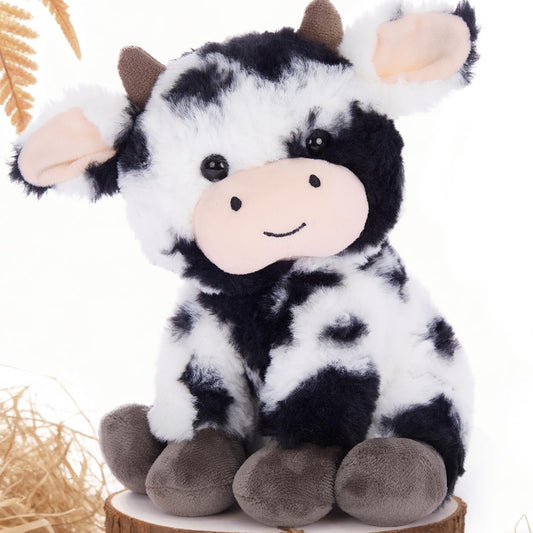 Muiteiur 10-inch sitting cow plush for cuddling and storytelling