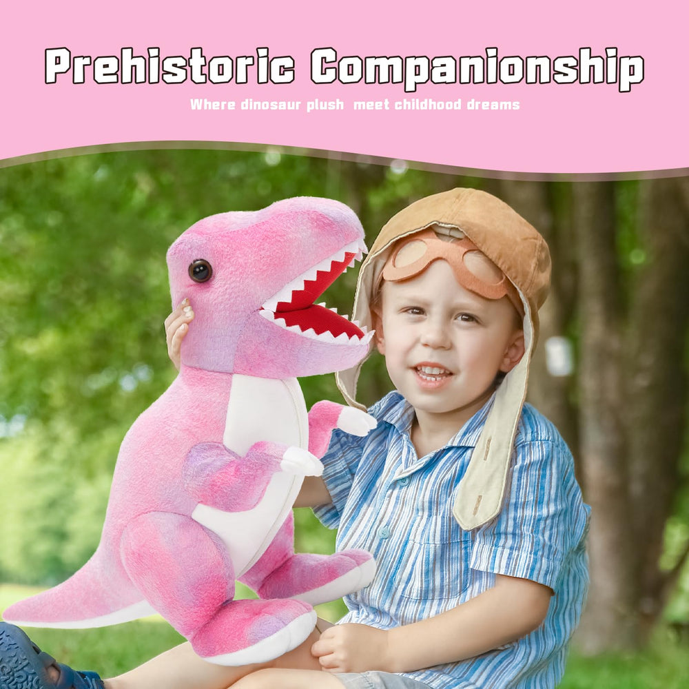 Muiteiur pink dinosaur gift set packaging, ready for gifting.