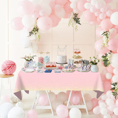 Mulbozy disposable tablecloth adds a touch of glam to events with minimal setup.