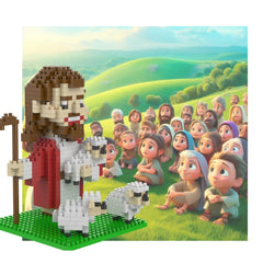 Multi-Blocks Bible story figure with Good Shepherd theme inspires reflection.
