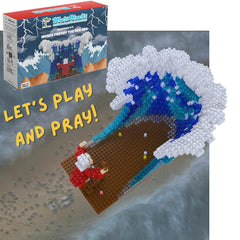 Multi-Blocks Moses parted Red Sea mini figure ideal for classroom crafts