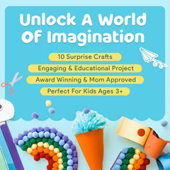 Mumaloo surprise projects slot shows 10 pre-packed crafts for kids