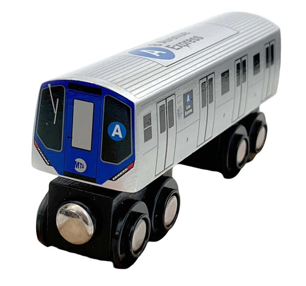 MUNI PALS MP01-110A NYC subway train front view for imaginative play and durability.
