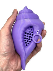 MunnyGrubbers Original Mystic Conch Shell lavender exterior for playful decision making.