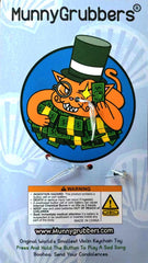 MunnyGrubbers World's Smallest Violin keychain back view with accessible battery compartment.
