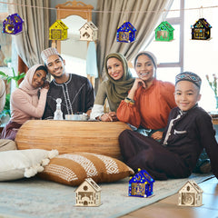 MUOUAKATE dotted glue keeps pieces secure during Eid crafting.