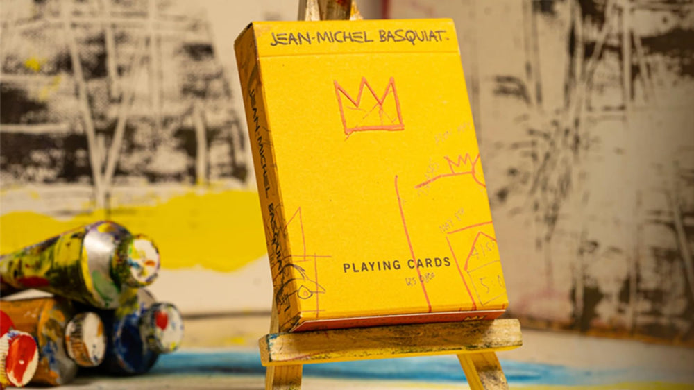 Murphy's Magic Basquiat playing cards box art with official Basquiat imagery and premium presentation