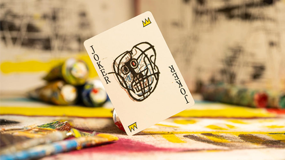 Murphy's Magic Basquiat playing cards packaging design emphasizing premium presentation