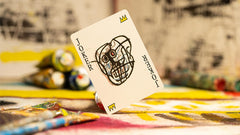 Murphy's Magic Basquiat playing cards packaging design emphasizing premium presentation